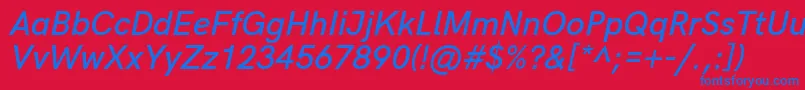 fuente HkgroteskSemiboldlegacyitalic – Fuentes Azules Sobre Fondo Rojo