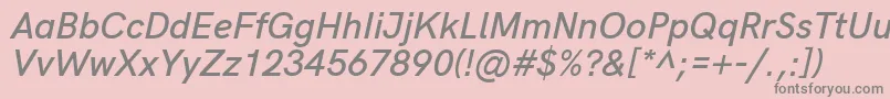 HkgroteskSemiboldlegacyitalic Font – Gray Fonts on Pink Background