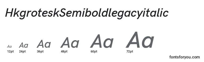 Größen der Schriftart HkgroteskSemiboldlegacyitalic (59171)