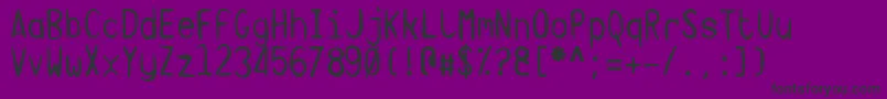 TargaMsHand-Schriftart – Schwarze Schriften auf violettem Hintergrund