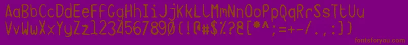 TargaMsHand Font – Brown Fonts on Purple Background