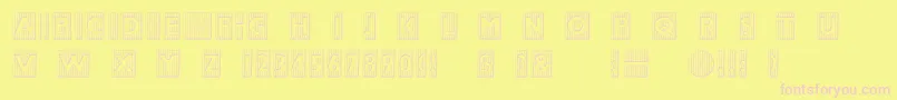 BadbaltimoreBeveled Font – Pink Fonts on Yellow Background