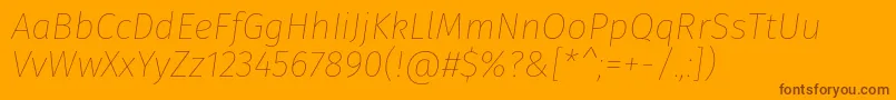 Más sobre la fuente FirasansThinitalic fuente FirasansThinitalic – Fuentes Marrones Sobre Fondo Naranja