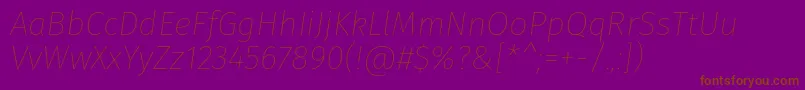 Police FirasansThinitalic – polices brunes sur fond violet