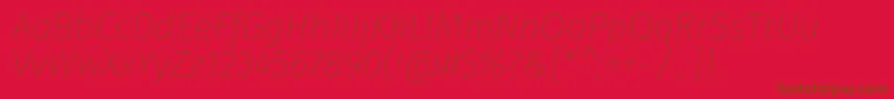 En savoir plus sur la police FirasansThinitalic Police FirasansThinitalic – polices brunes sur fond rouge