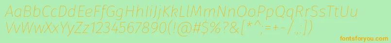 More about FirasansThinitalic Font FirasansThinitalic Font – Orange Fonts on Green Background