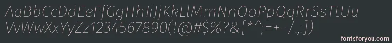 Czcionka FirasansThinitalic – różowe czcionki na czarnym tle
