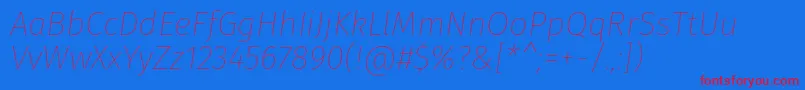 fuente FirasansThinitalic – Fuentes Rojas Sobre Fondo Azul