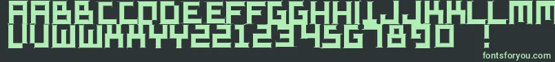 Sketchiquab Font – Green Fonts on Black Background