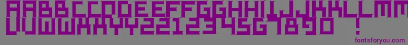 フォントSketchiquab – 紫色のフォント、灰色の背景