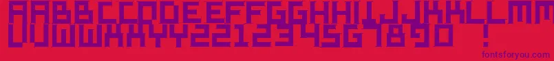 Sketchiquab Font – Purple Fonts on Red Background