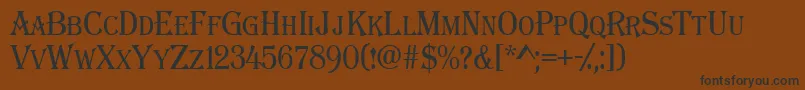 AAlgeriuscapsnr Font – Black Fonts on Brown Background