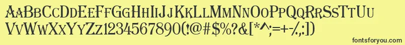 AAlgeriuscapsnr Font – Black Fonts on Yellow Background