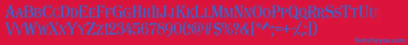 AAlgeriuscapsnr Font – Blue Fonts on Red Background