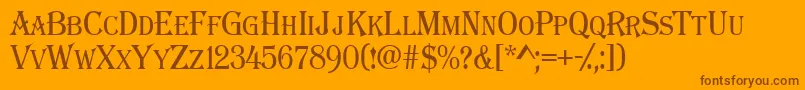 AAlgeriuscapsnr Font – Brown Fonts on Orange Background