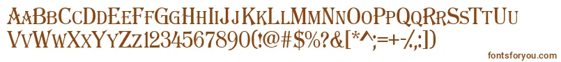 AAlgeriuscapsnr Font – Brown Fonts on White Background