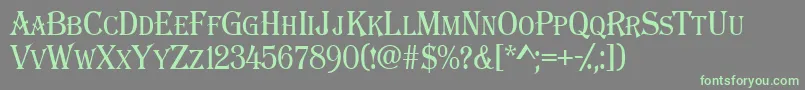 AAlgeriuscapsnr Font – Green Fonts on Gray Background