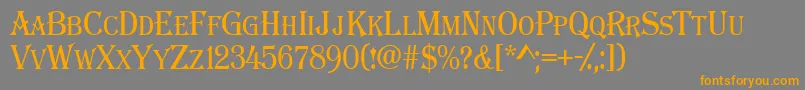 AAlgeriuscapsnr Font – Orange Fonts on Gray Background