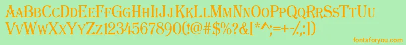 AAlgeriuscapsnr Font – Orange Fonts on Green Background