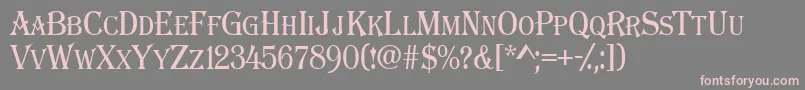 AAlgeriuscapsnr Font – Pink Fonts on Gray Background