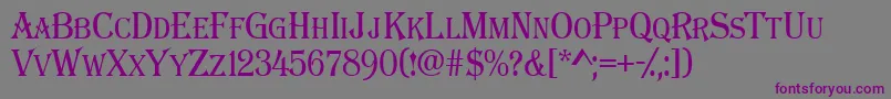 AAlgeriuscapsnr Font – Purple Fonts on Gray Background