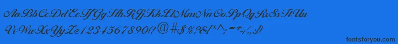 BallantinesRegular Font – Black Fonts on Blue Background