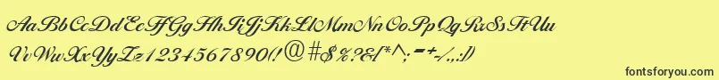 BallantinesRegular Font – Black Fonts on Yellow Background