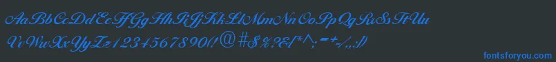 BallantinesRegular Font – Blue Fonts on Black Background