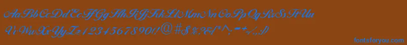 BallantinesRegular Font – Blue Fonts on Brown Background