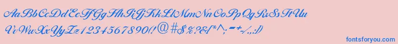 BallantinesRegular Font – Blue Fonts on Pink Background