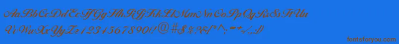 BallantinesRegular Font – Brown Fonts on Blue Background