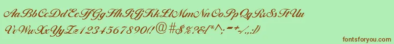 BallantinesRegular Font – Brown Fonts on Green Background