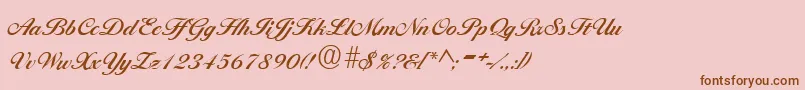 BallantinesRegular Font – Brown Fonts on Pink Background