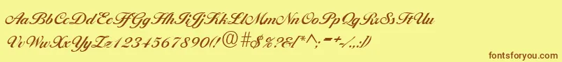 BallantinesRegular Font – Brown Fonts on Yellow Background