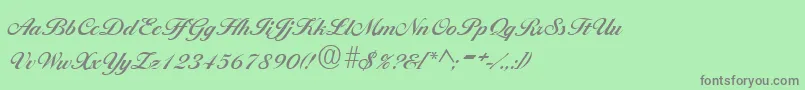 BallantinesRegular Font – Gray Fonts on Green Background