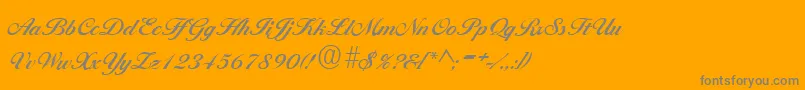 BallantinesRegular Font – Gray Fonts on Orange Background
