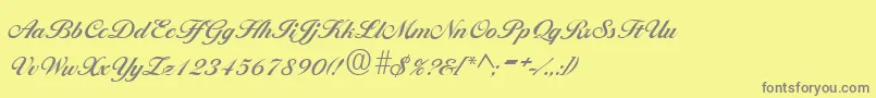 BallantinesRegular Font – Gray Fonts on Yellow Background