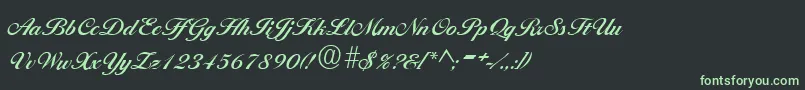 BallantinesRegular Font – Green Fonts on Black Background