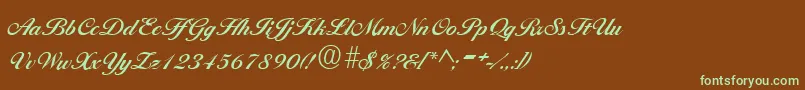 BallantinesRegular Font – Green Fonts on Brown Background