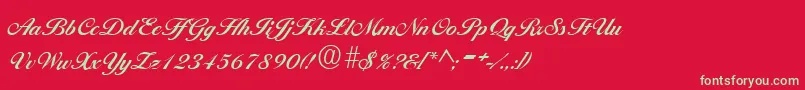 BallantinesRegular Font – Green Fonts on Red Background