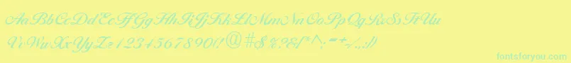 BallantinesRegular Font – Green Fonts on Yellow Background
