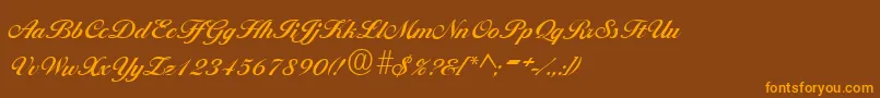 BallantinesRegular Font – Orange Fonts on Brown Background
