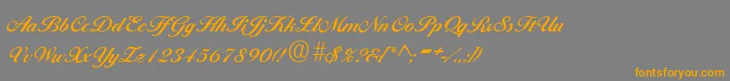 BallantinesRegular Font – Orange Fonts on Gray Background