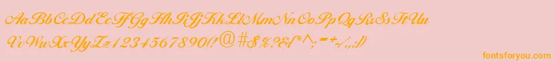 BallantinesRegular Font – Orange Fonts on Pink Background