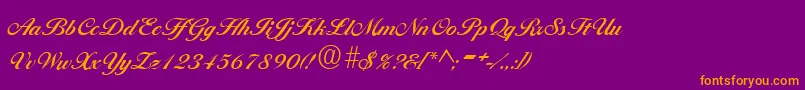 BallantinesRegular Font – Orange Fonts on Purple Background