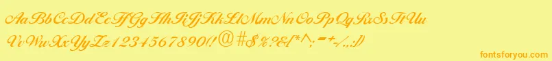BallantinesRegular Font – Orange Fonts on Yellow Background