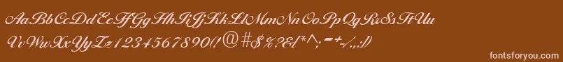 BallantinesRegular Font – Pink Fonts on Brown Background
