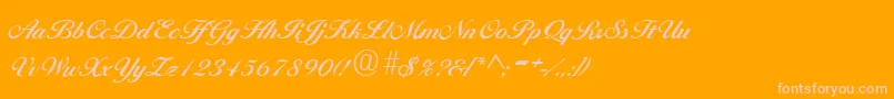BallantinesRegular Font – Pink Fonts on Orange Background