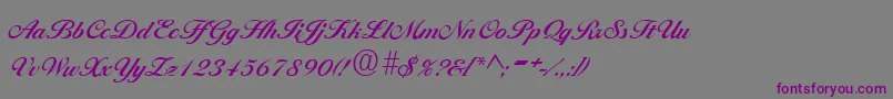 BallantinesRegular Font – Purple Fonts on Gray Background