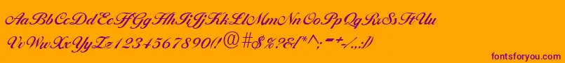 BallantinesRegular Font – Purple Fonts on Orange Background